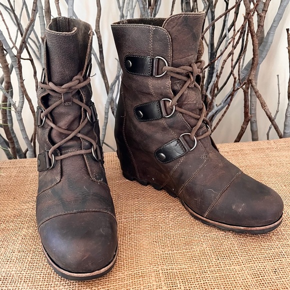 Sorel Joan of Arc Mid Wedge Booties Size 10 - Picture 7 of 12